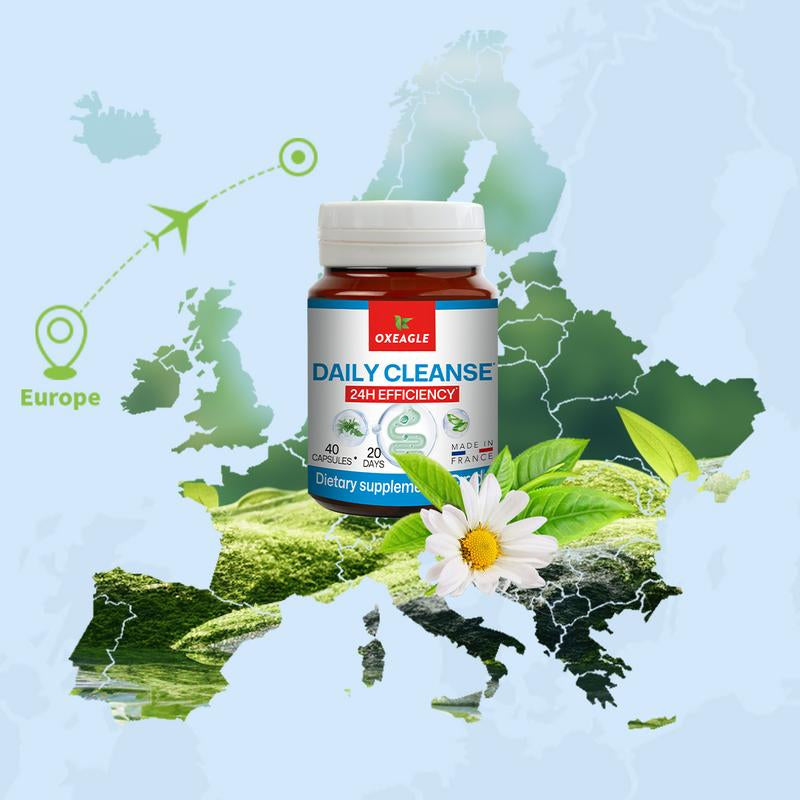 OXEAGLE Gut Daily Cleanse Supplements - Colon Cleanse for Women & Men with Natural Herbal Dependable, for Gut Health and Digestive Support, 40 Capsule.