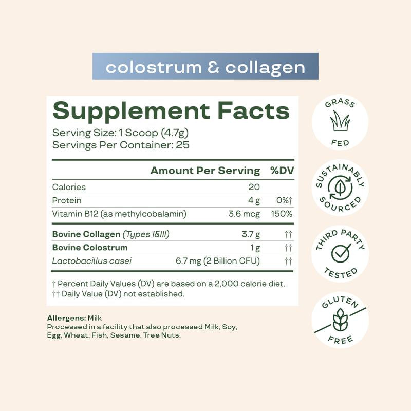 30Ct Greens and FREE 25Ct Colostrum and Collagen Peptides