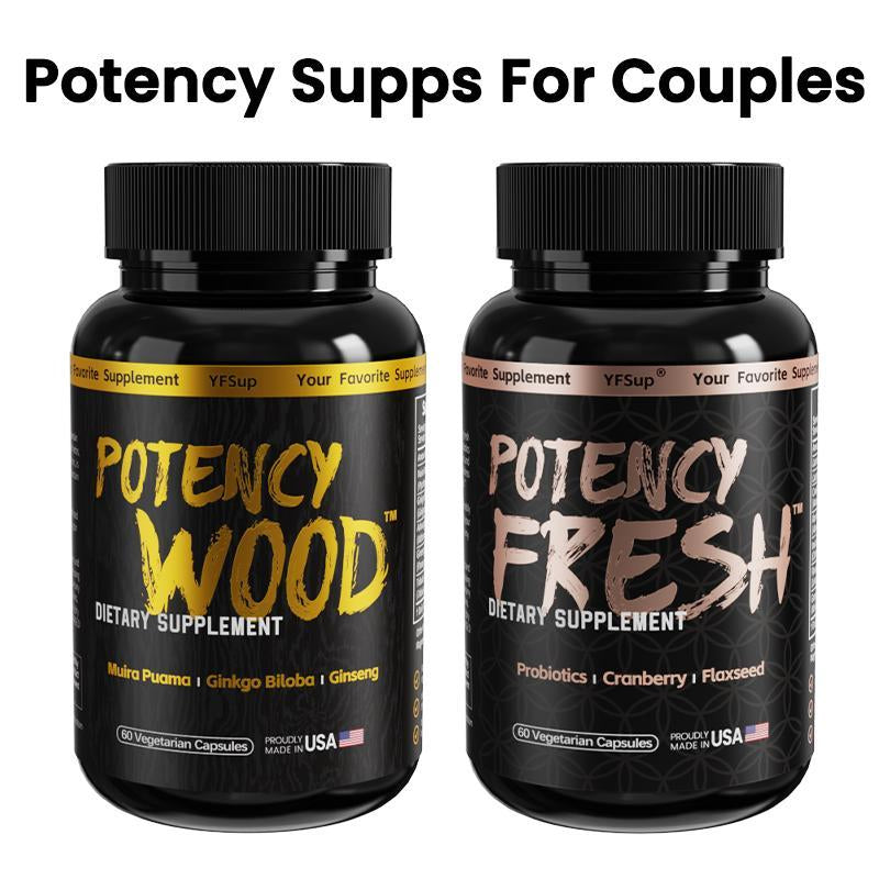 Potency Wood Energy Stamina Supplements - Ginseng Ashwagandha Gingko Tribulus, Adaptogen, Brain, Immune Health, Antioxidants, Anti-Imflammation