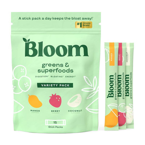 Bloom Nutrition Greens and Superfoods Powder Packets - 15 Stick Healthcare Edible Dietary Supplement
