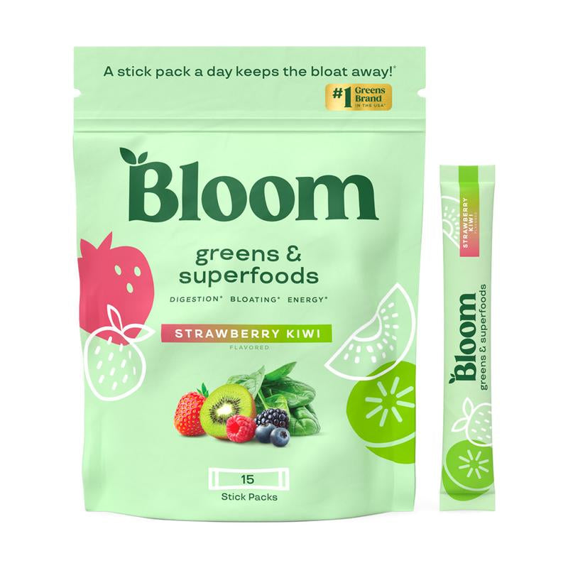 Bloom Nutrition Greens and Superfoods Powder Packets - 15 Stick Healthcare Edible Dietary Supplement