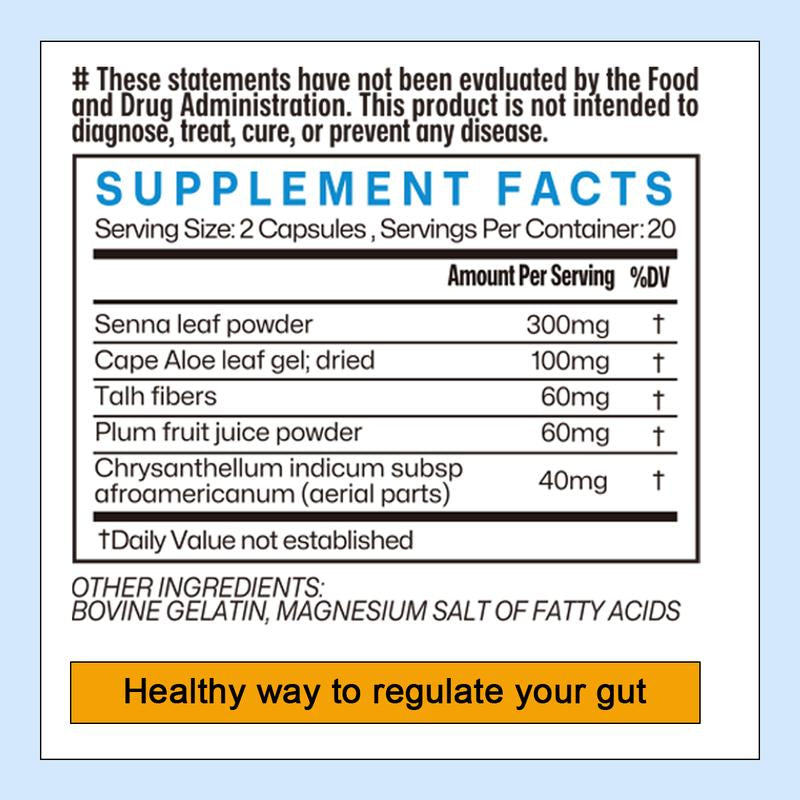 OXEAGLE Gut Daily Cleanse Supplements - Colon Cleanse for Women & Men with Natural Herbal Dependable, for Gut Health and Digestive Support, 40 Capsule.