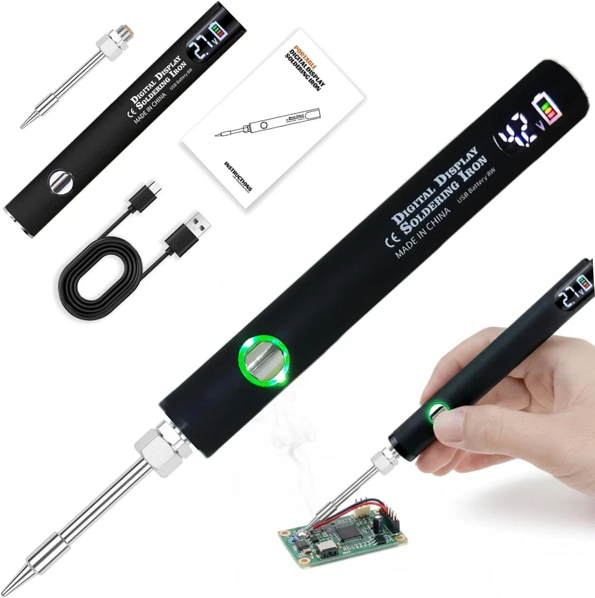 1pc 5V Micro Soldering USB Battery Wireless Soldering Portable pen