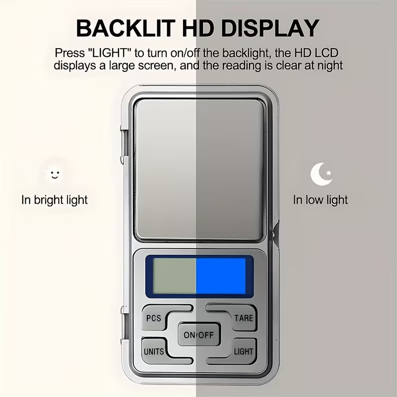 Pocket Scale Digital Gram Jewelry Ounce/Measuring Jewelry Scale/Mobile Phone Scale with Backlit LCD